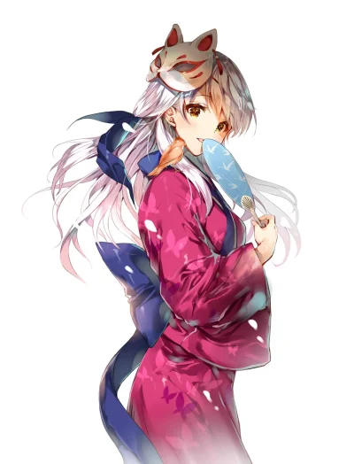 Kunurki - #randomanimeshit #fireemblem #micaiah #yukata #whitehair #longhair #yellowe...