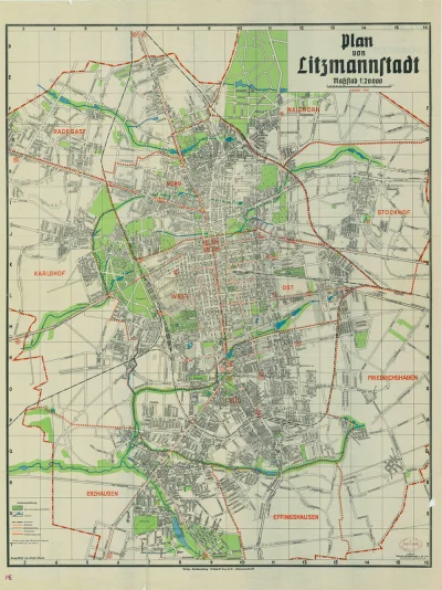 vankaszaner - szukam hitlerowskich map Lodzi (Litzmannstadt) innych niz ta ponizej. #...