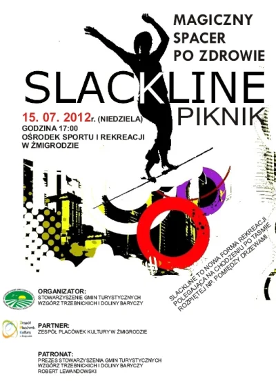 zmigrod - Slackline piknik, magiczny spacer po zdrowie http://www.zmigrod.com.pl/asp/...