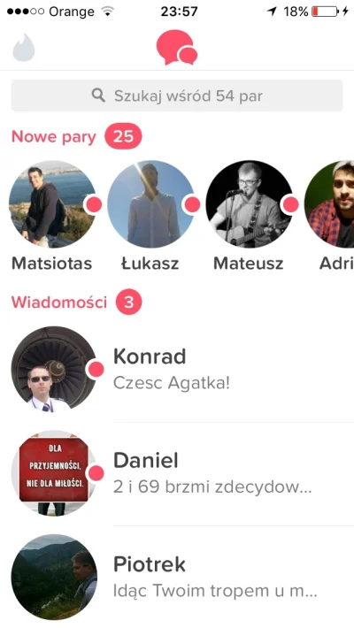 mistejk - #tinder #badoo #podrywajzwykopem 
Mam konto na tinderze, kilkadziesiąt par,...