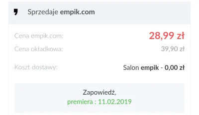AgneloMirande - @krylu: wczoraj Empik podawał jeszcze, że premiera 11.02 a dziś już z...