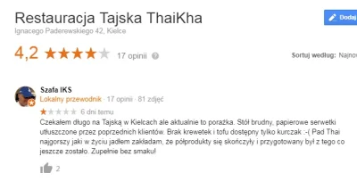 MocnyWysryw - Tak piecze że nie zjadł za darmo że aż opinie na google musiał wystawić...