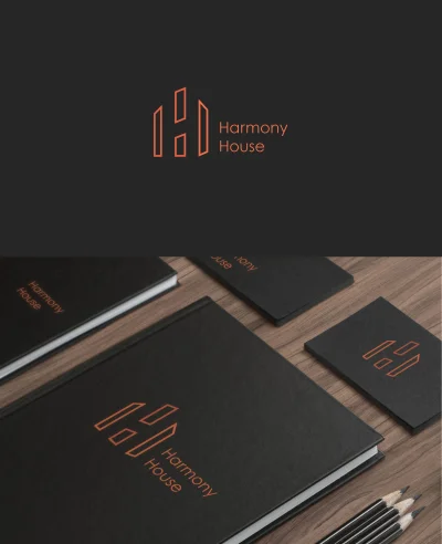 Magnesowa_ - Logo Harmony House (biuro nieruchomości) po małej korekcie i nałożeniu k...