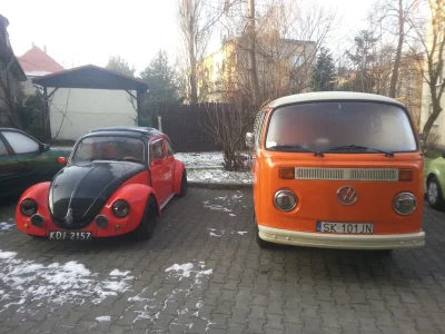 o.....y - Elegancki VW T2 oraz Garbusik na czarnych wraz z tuningiem lat #90s ( ͡° ͜ʖ...
