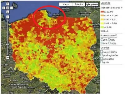 blekitny_orzel - Trójmiasto jest #!$%@?ą Zieloną Wyspą północnej Polski! :D Mapa co t...