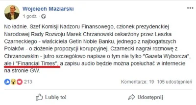 k1fl0w - Jutro o doniesieniach na temat KNF i Leszka Czarneckiego będzie można przecz...