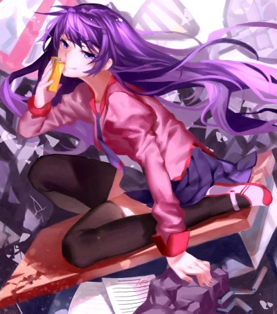 L.....a - #randomanimeshit #bakemonogatari #monogatari #senjougaharahitagi #arararara...