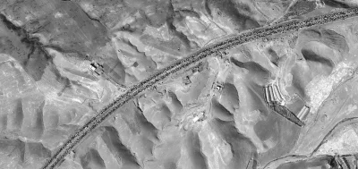 JanLaguna - Zdjęcie satelitarne sprzed kilku dni pokazujące uciekających Kurdów z Kir...