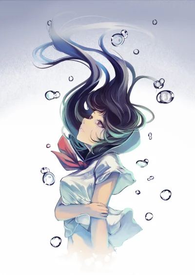 Azur88 - #randomanimeshit #anime #longhair #blackhair #redeyes #whiteclothes