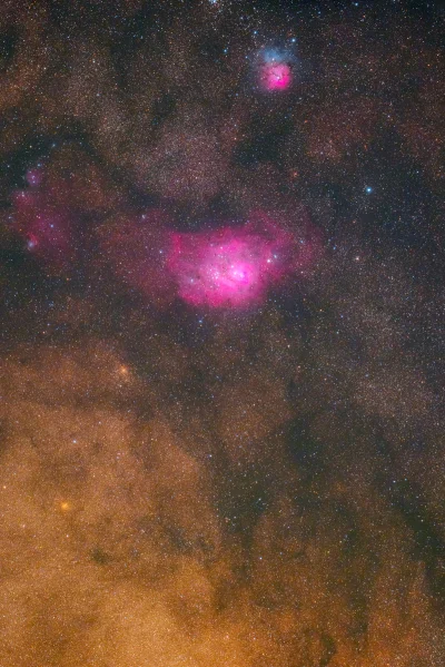 namrab - Okolice mgławicy Laguna (Messier 8) w Strzelcu. 
Sprzęt: iOptron CEM25P, TS...