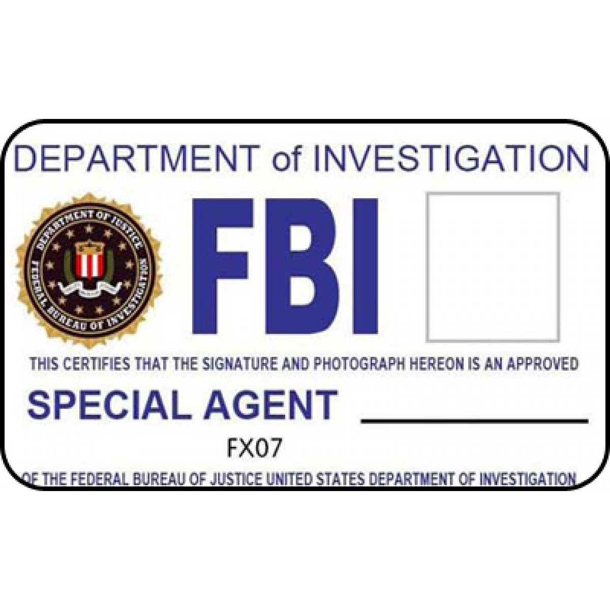 Удостоверение агента ФБР