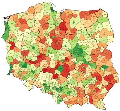 RafAlinski - Różnice wysokości średniej płacy w poszczególnych powiatach mogą być naw...