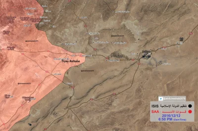 60groszyzawpis - Mapa pokazująca sytuację we wschodnim Homs. Ten najbardziej wysunięt...