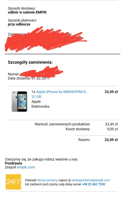 Maroope - @epi: iPhone 6s za 22,49zl dało się kupić :D nie wierzę by mi go za tyle pr...