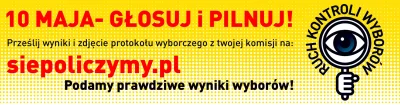 Mr--A-Veed - Witam - przypominam o akcji zbierania zdjęć z protokołów wyborczych.

...