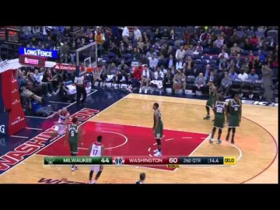 Barnabeu - Świetna akcja dwójkowa Wall -> Gortat. Wyrolowali całe Bucks.
#nba #gorta...