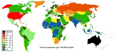 ppiasq - Ilość osadzonych na 100 000 mieszkańców
#mapporn #ciekawostki