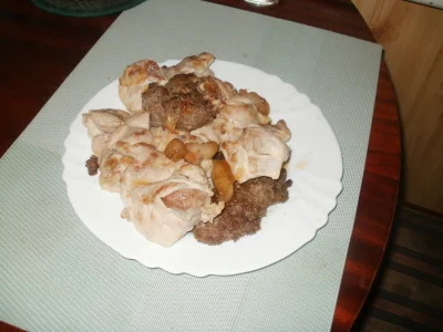 anonymous_derp - Dzisiejsza kolacja: Odgrzewane kotlety wieprzowo-wołowe ze skwarkami...