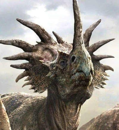 Tiszka - Portret majestatycznego styrakozaura. Autor - Darren Horley.

#dinozaury #...