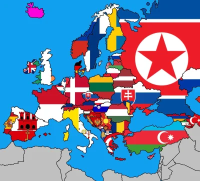 Roger_Casement - Mapa Europy ukazująca, z jakim państwem dany kraj ma najkrótszą gran...