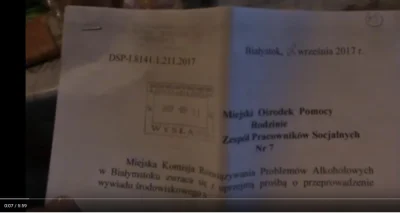 mudkipz - Treść pierwszego pisma widoczna na filmie: "Białystok, 08 września 2017 r. ...
