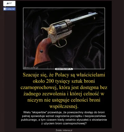 Charakternik_ - Dostęp do broni w Polsce powinien być rozszerzony na broń ostrą, dla ...