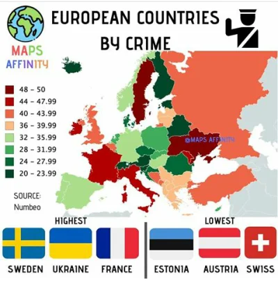 I.....o - Przestępczość w Europie
#europa #mapy #mapyboners #szwecja #ukraina #franc...