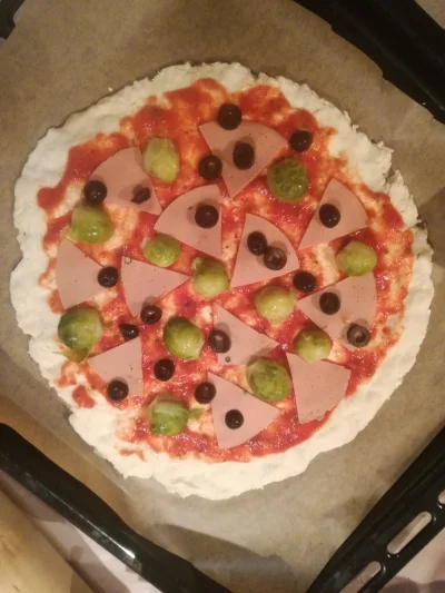 kwasnydeszcz - wegańska pizza z brukselkami. rigcz czy rak? #pizza #weganizm #kicioch...
