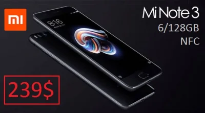 sebekss - Tylko 238$ za Xiaomi Mi Note 3 6/128GB
Świetna, najniższa w historii cena ...