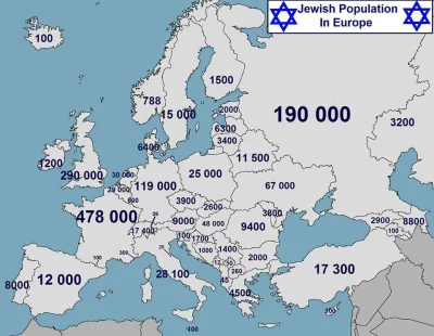 orkako - Ok, ale w różnych krajach jest różna populacja Żydów.
Zobaczmy więc stosune...