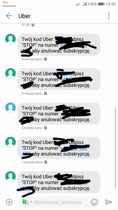 serpentes - Przychodzą mi czasem takie smsy, nie wiem o co chodzi, mam apke uber ale ...