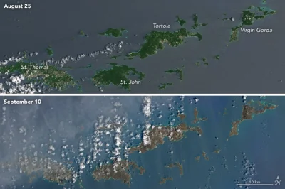 czyznaszmnie - Wyspy Dziewicze (Karaiby) przed i po przejściu huraganu Irma
#irma #s...