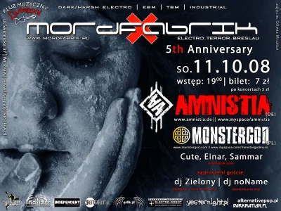 m.....i - #koncert #monstergod + Amnistia [DE] Dzisiaj. Sobota. Godzina 20.30. Zapras...