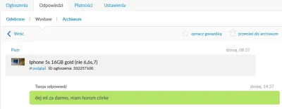 FHA96 - Ciekawe co odpisze (⌐ ͡■ ͜ʖ ͡■)
#olx i trochę 

SPOILER