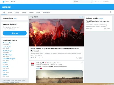 fruchu - a tu przykład zakłamywania prawdy z twittera po wyszukaniu frazy poland