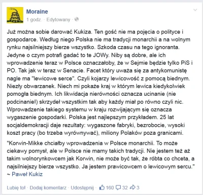 Woojt92 - Moraine o Kukizie

#moraine #libertarianizm #nieprzyjacieleniewoli #kukiz...