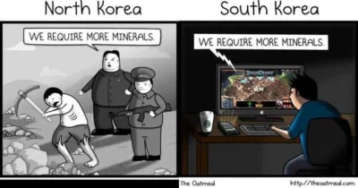 darosoldier - #humorobrazkowy różnica między #koreapolnocna a #koreapoludniowa #kim