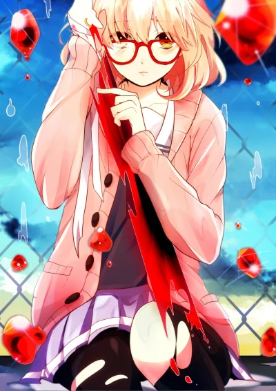 x.....c - #randomanimeshit #miraikuriyama #kyoukainokanata #meganekko #rajstopyanime