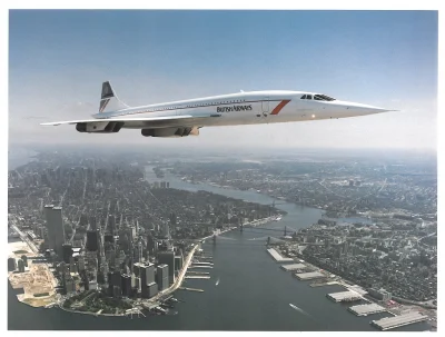 Rocket_Man - Należący do BA Concorde przelatuje nad Manhattanem w latach osiemdziesią...