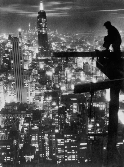 myrmekochoria - Widok z budynku RCA na Manhattan, 1932 rok. Fotografia kiedyś była, l...