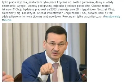 MelomanBTC - @pikpoland: Widać od razu, kogo przerasta praca umysłowa. Tylko praca fi...