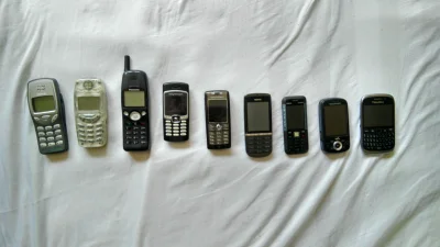 4.....i - Jak wam się podoba moja kolekcja retro telefonów, których używałem przez la...