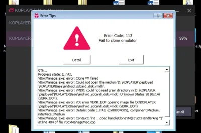 lkm5 - Witam, mam taki problem z koplayerem, gdy klikam new emulator to taki blad wys...
