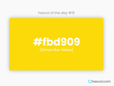 mk27x - Kolor heksadecymalny na dziś: 

#fbd909 School Bus Yellow Hex Color - na st...