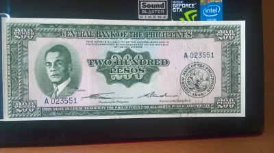 Methelin - #dobrywieczor, przedstawiam 200 filipińskich peso z 1949, numer seryjny A ...