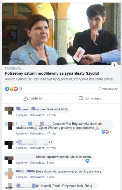 Ghuleh - Wchodzę sobie na fejsika.... a tam rozpacz bo Szydło ma kryzys wiary ( ͡° ʖ̯...