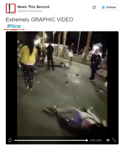 helloworldtoday91 - Video ofiar zamachu i tag #Nice .... ktoś kto nie wie, że we Fran...