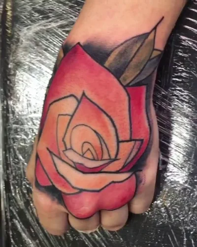 Killuminatii - Mój nowy nabytek, róża w kolorze - styl neotradycyjny
#tatuaz #tatuaz...