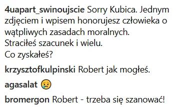 J.....z - Słowa Morawieckiego to jedno, ale komentarze pod twittem Kubicy ludzi oczek...