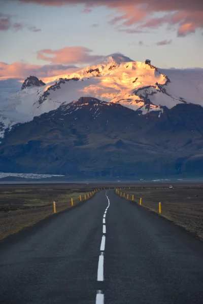 optimus_dime - Islandzka główna krajowa jedynka w kierunku Hof i widok na Vatnajökull...